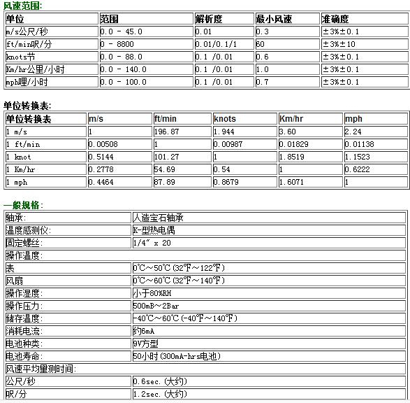 风速计AVM-301/303